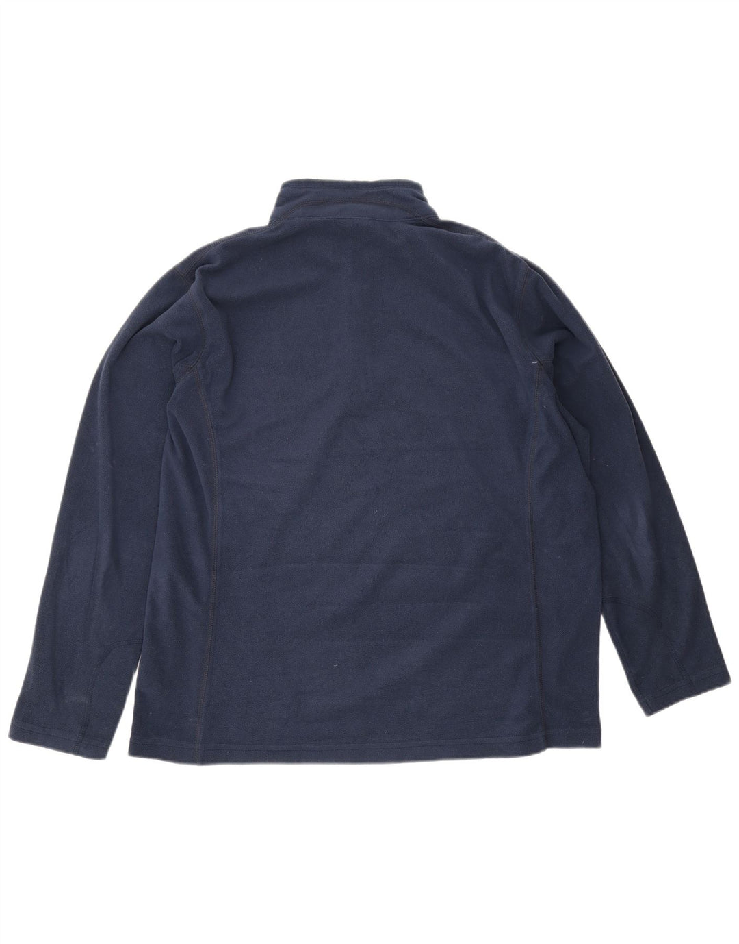 Columbia - Jersey de forro polar con cuello y cremallera para hombre, talla grande, azul marino