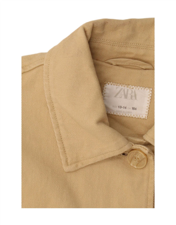 ZARA Girls Utility Jacket 13-14 Years Beige Vintage Zara and Second-Hand Zara from Messina Hembry 