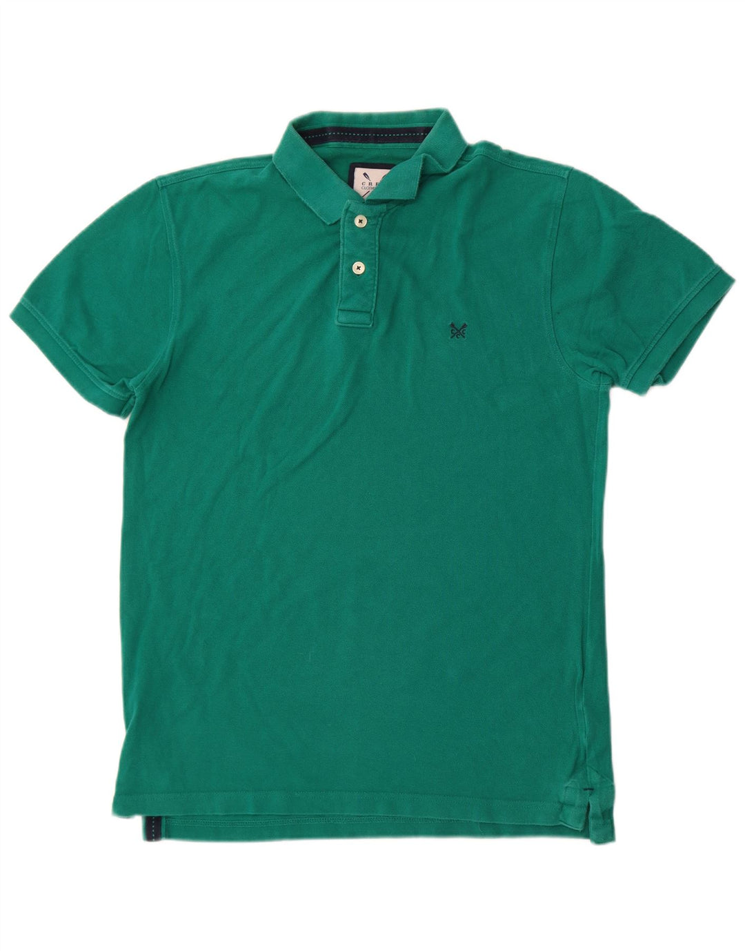 Crew Clothing Polo para hombre de algodón verde medio