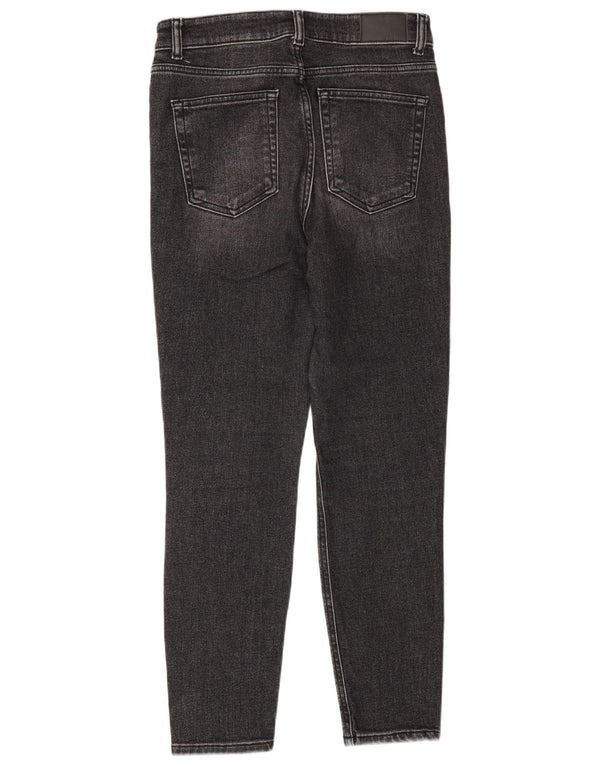 Zara Vaqueros pitillo de talle alto para mujer EU 40 Medium W30 L28 Gris