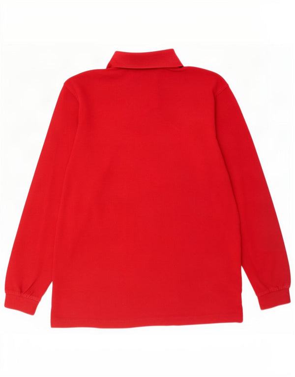 Kappa Polo De Manga Larga Para Hombre Grande De Algodón Rojo