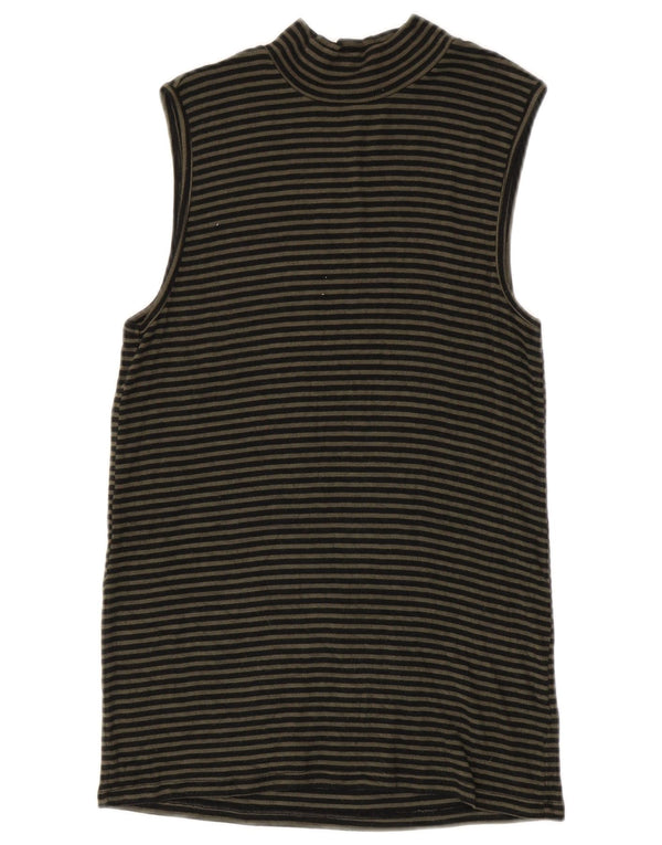 Gap - Camiseta sin mangas para mujer, talla M, color negro, modal a rayas