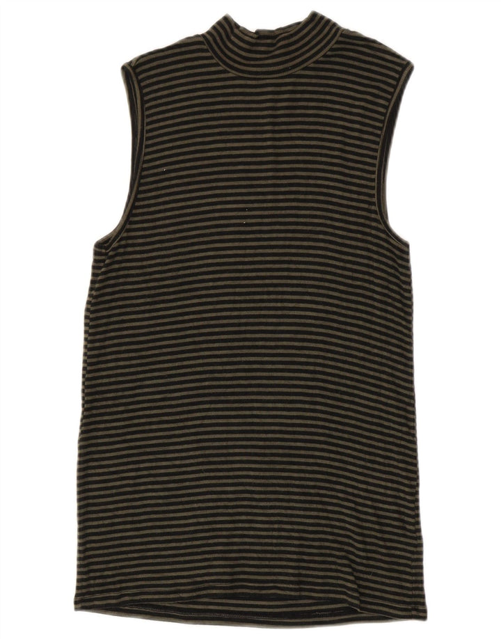 Gap - Camiseta sin mangas para mujer, talla M, color negro, modal a rayas