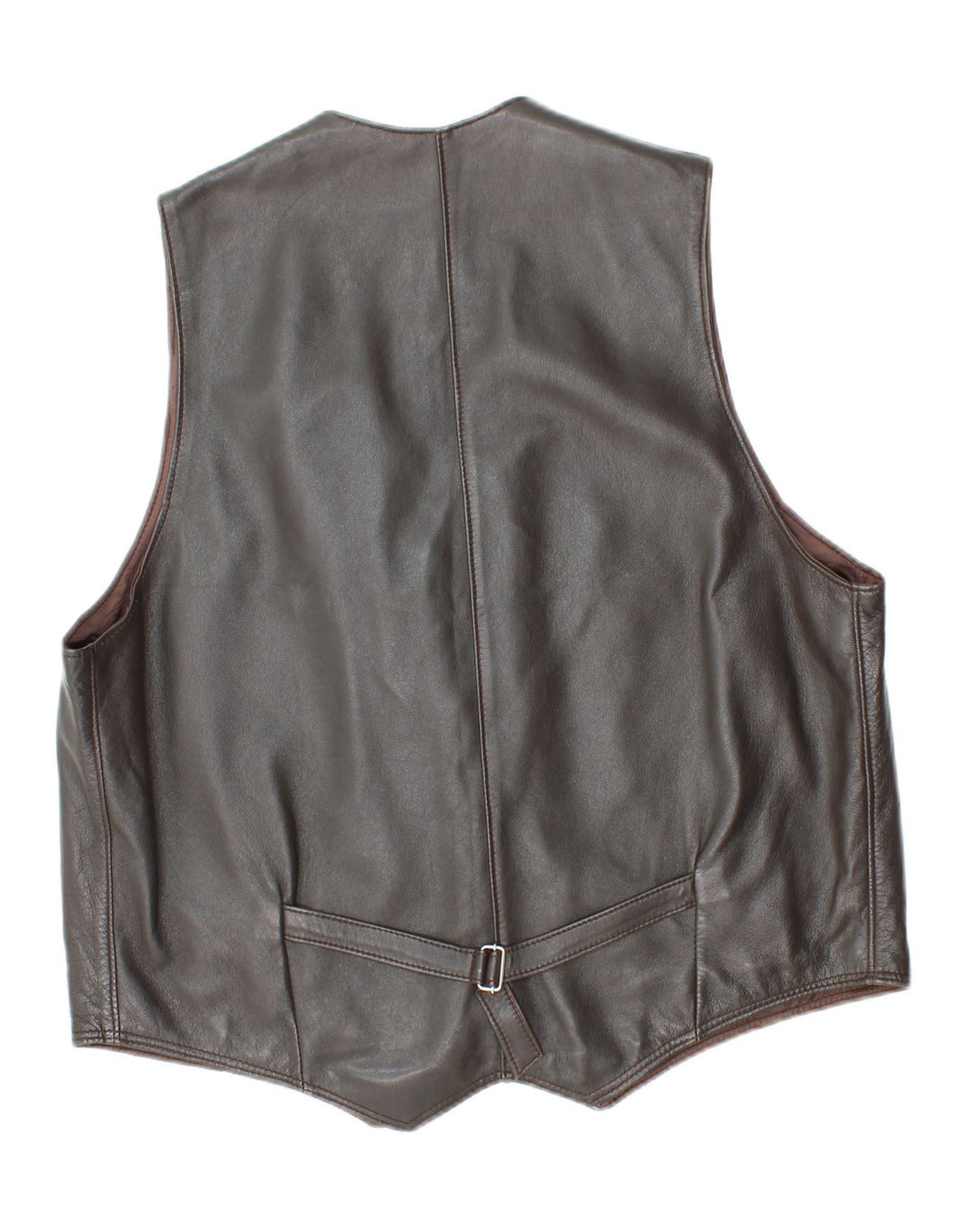 VINTAGE Chaleco de cuero para hombre Reino Unido 38 Gris medio