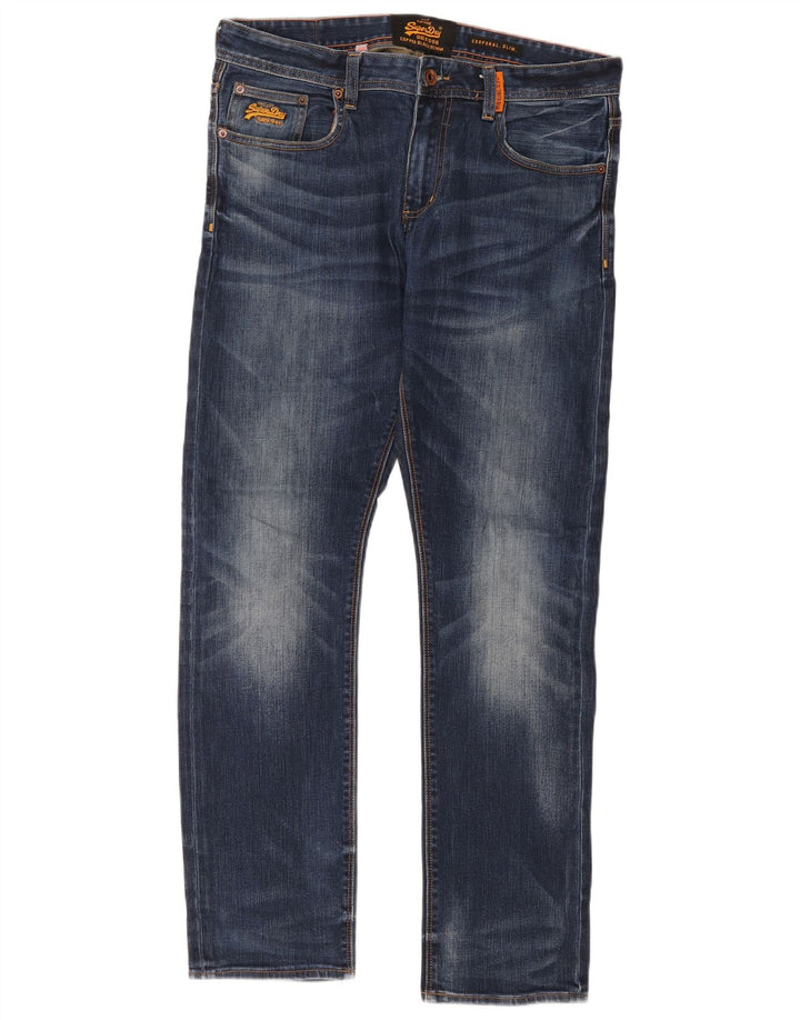 Vaqueros Superdry Corporal Slim para hombre W34 L32 Algodón azul