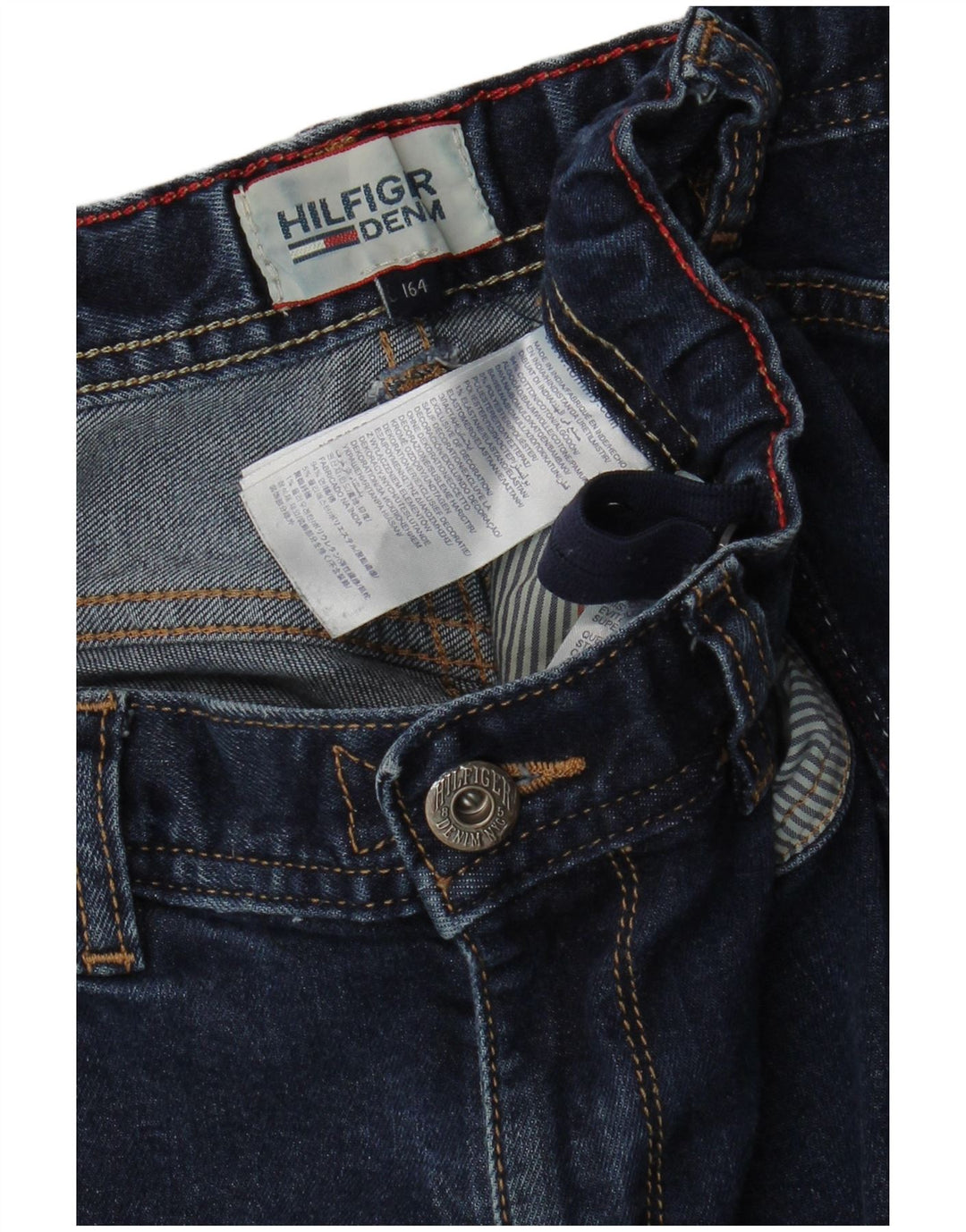TOMMY HILFIGER Vaqueros pitillo para niños 13-14 años W28 L29 Algodón azul