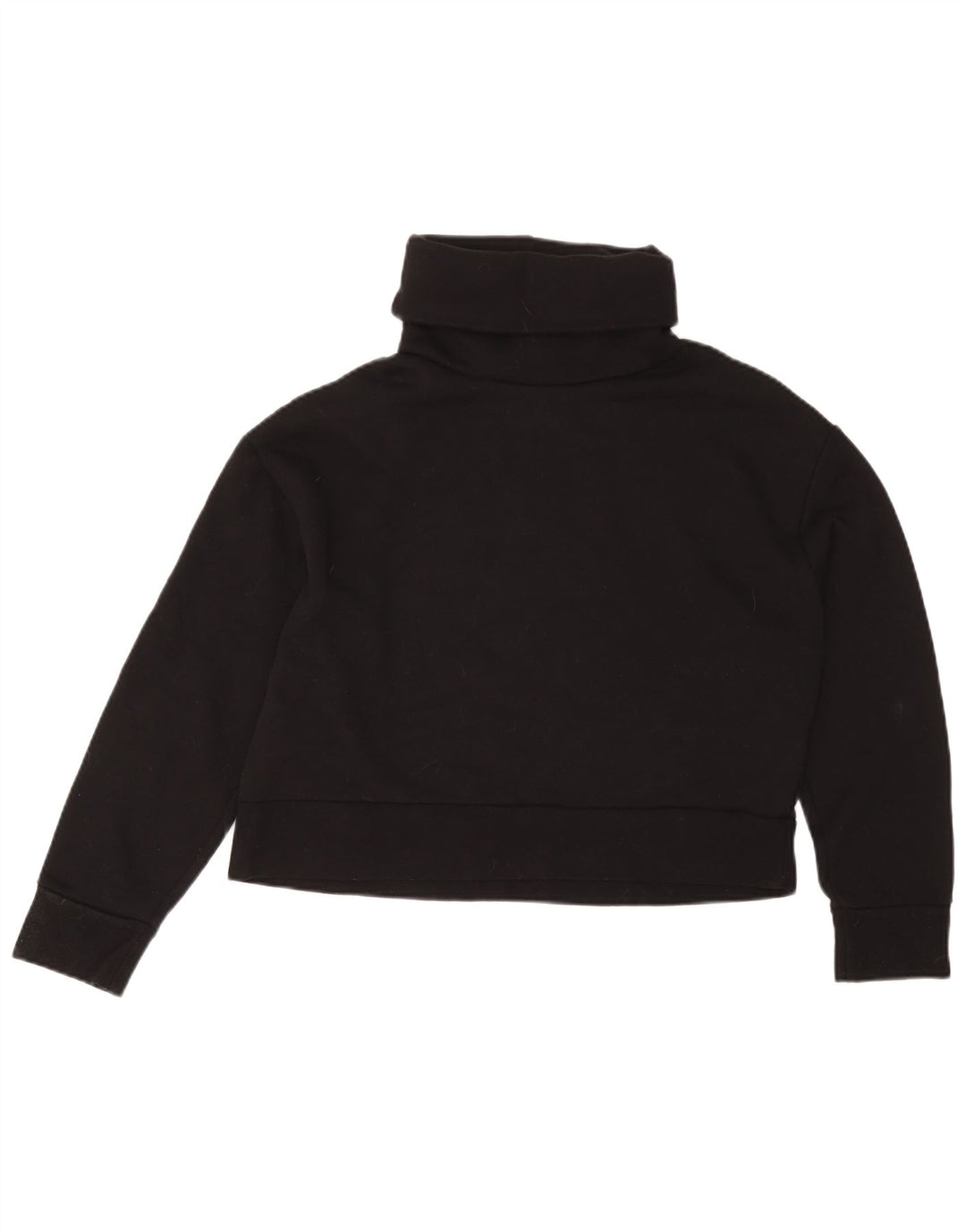 Zara Blusa Mujer Top UK 46 Grande Algodón Negro