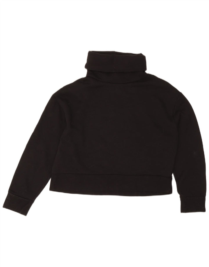 Zara Blusa Mujer Top UK 46 Grande Algodón Negro