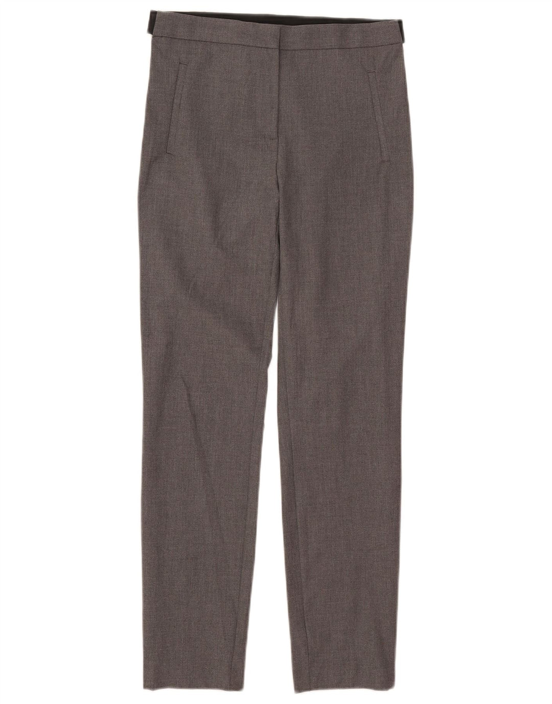 Zara Mujer Pantalón Traje Slim Medium W28 L27 Poliéster Gris