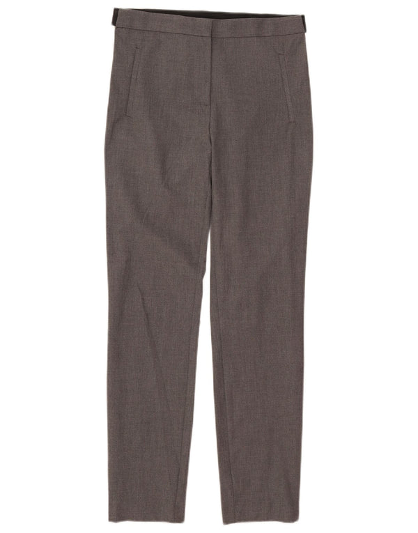 Zara Mujer Pantalón Traje Slim Medium W28 L27 Poliéster Gris
