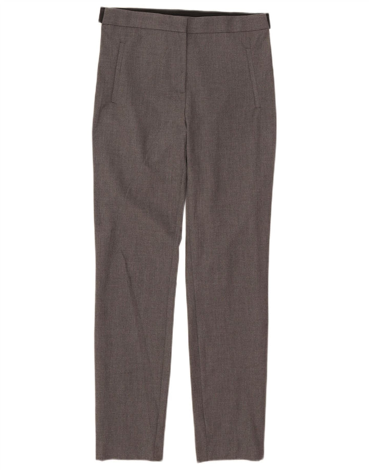 Zara Mujer Pantalón Traje Slim Medium W28 L27 Poliéster Gris