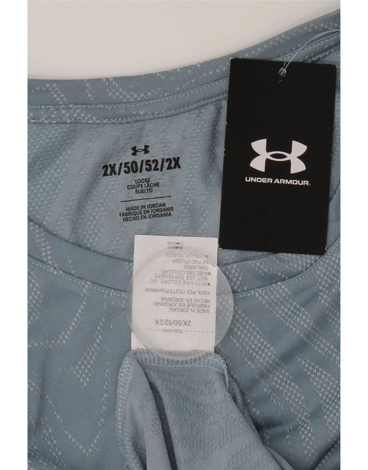 Camiseta Under Armour Mujer Top 2XL Poliéster Geométrico Azul
