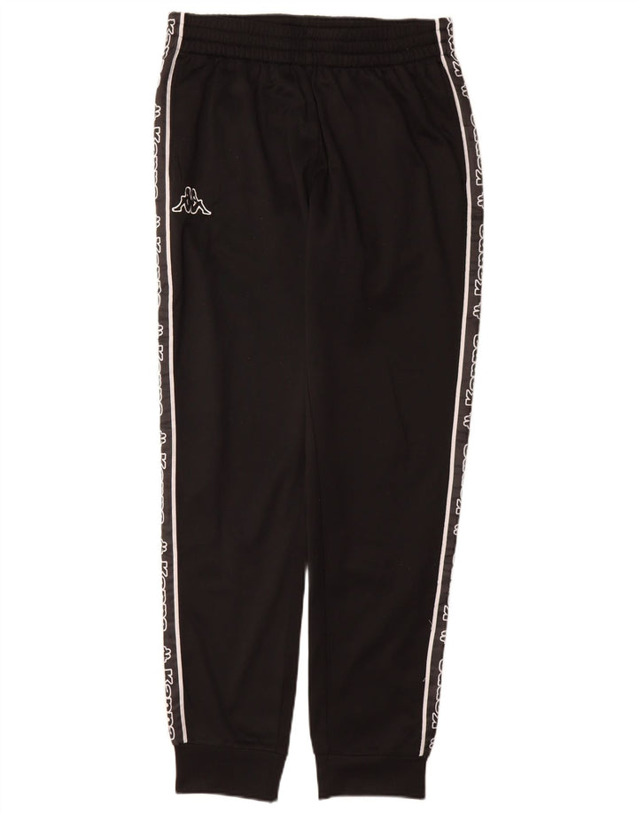 Kappa Hombre Pantalones De Chándal Gráfico Joggers Small Poliéster Negro