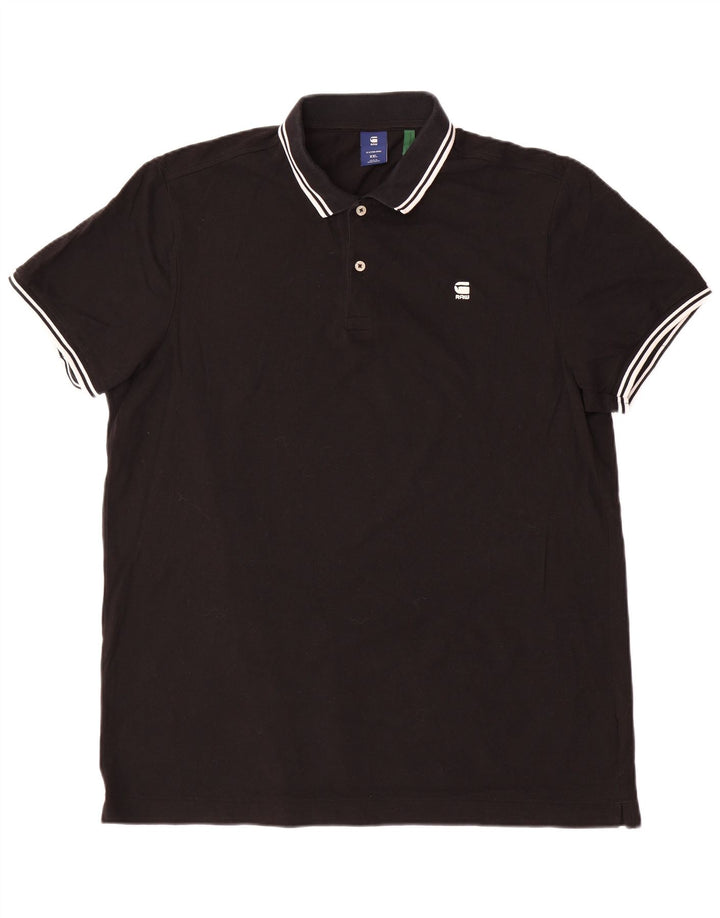 G-STAR Polo para hombre 2XL Algodón negro