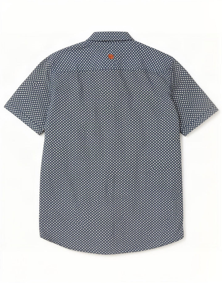 Camisa de hombre Fat Face de manga corta de algodón con lunares en verde medio
