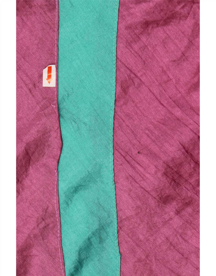 Vintage hombres chándal chaqueta superior XL rosa colorblock