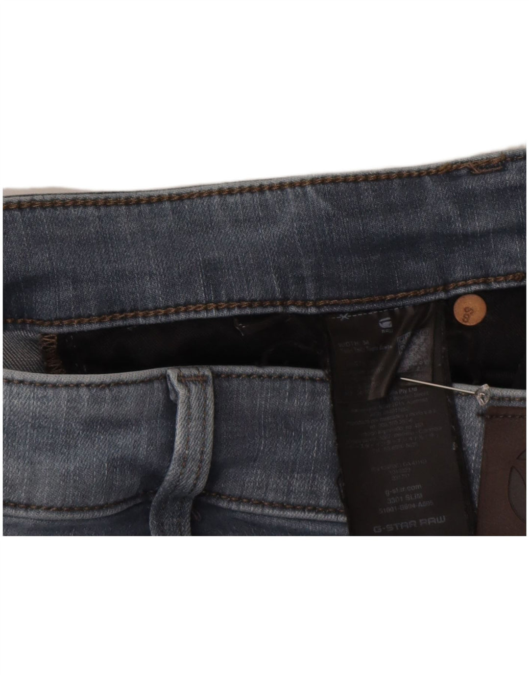 Vaqueros ajustados para hombre G-Star W34 L30 Poliéster azul