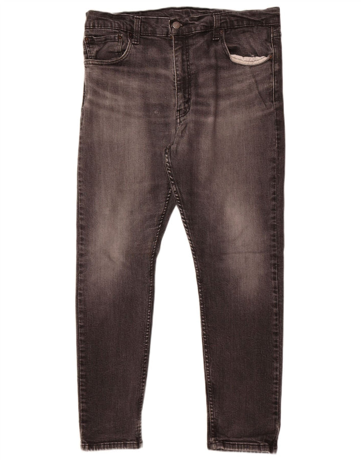 Levi's Hombre 512 Slim Tapered Jeans W38 L30 Algodón Gris