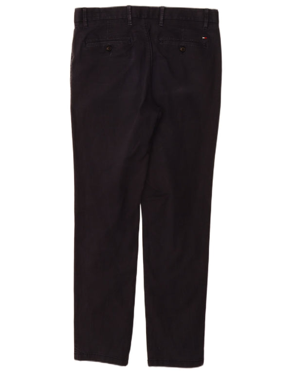 Tommy Hilfiger Pantalones chinos rectos para hombre W32 L32 Algodón azul marino