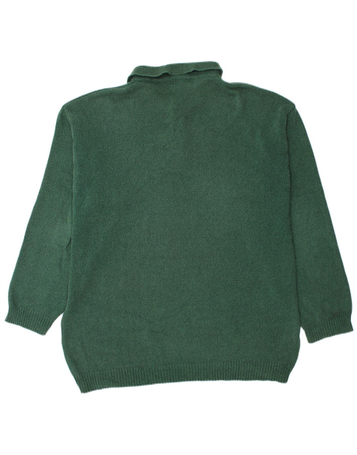 BASIC Jersey de cuello polo para hombre 2XL Algodón verde