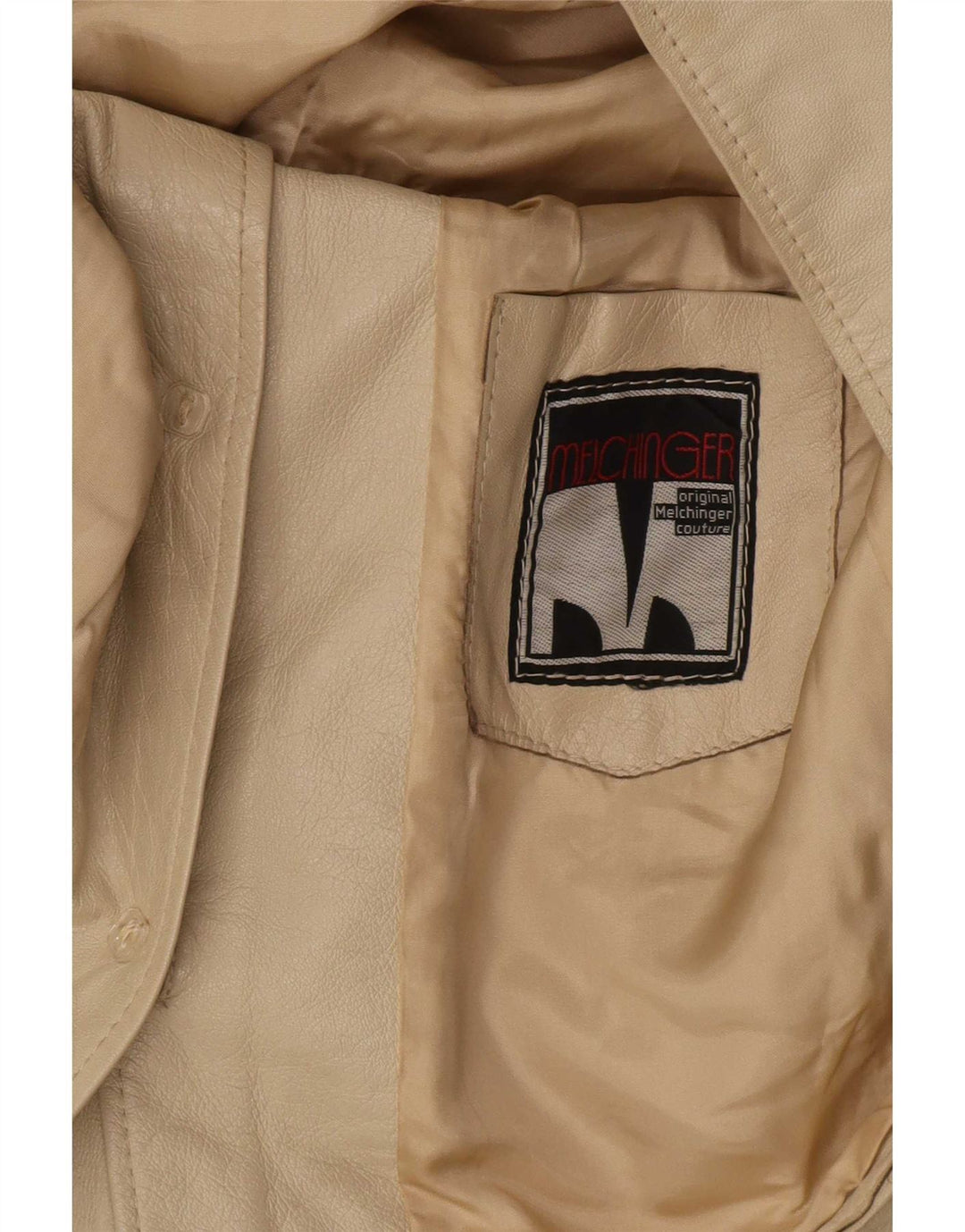 Chaqueta de cuero Melchinger para mujer UK 44 Medium Beige