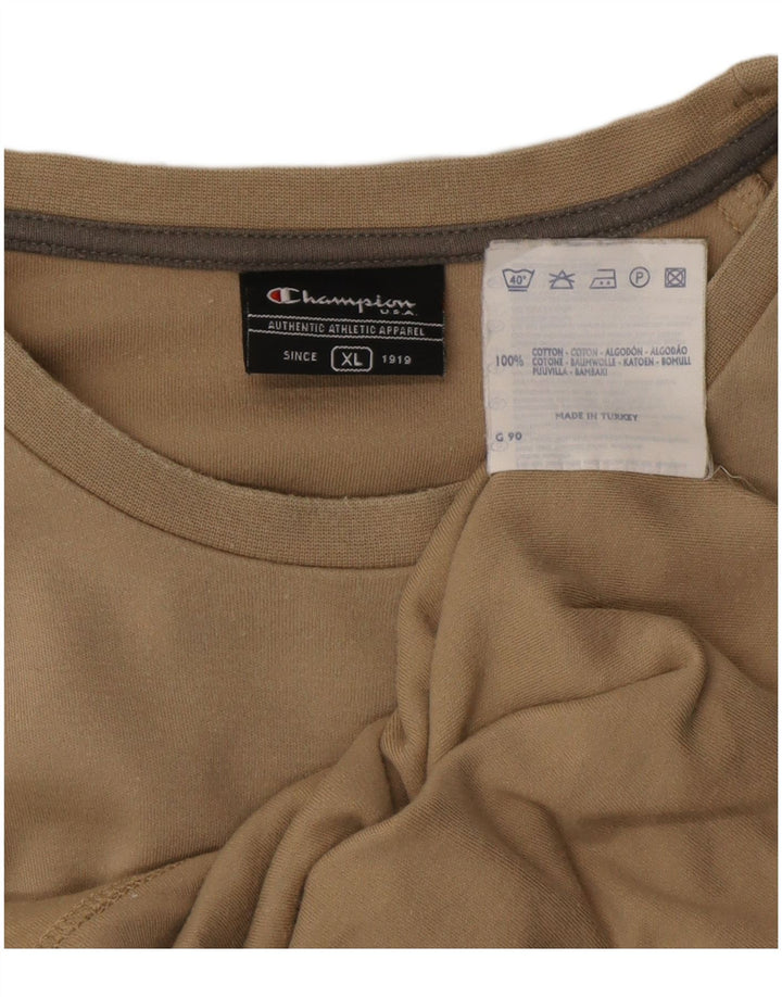 Champion Camiseta Hombre Top XL Beige Algodón