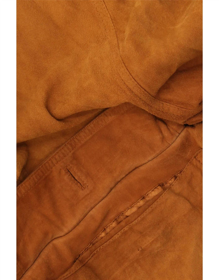 Vintage hombres ante bomber chaqueta IT 56 3XL cuero marrón