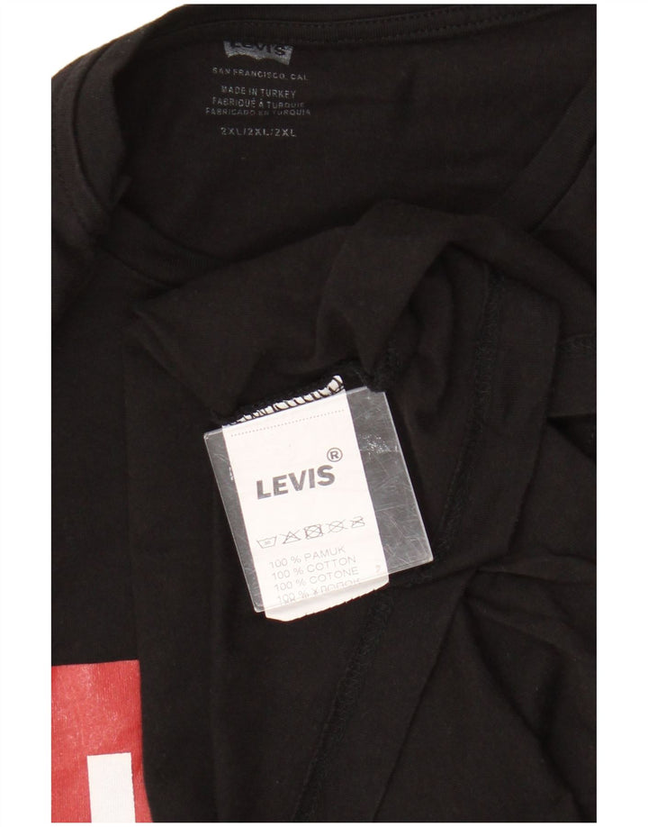 Levi's Camiseta gráfica para hombre Top 2XL Algodón negro