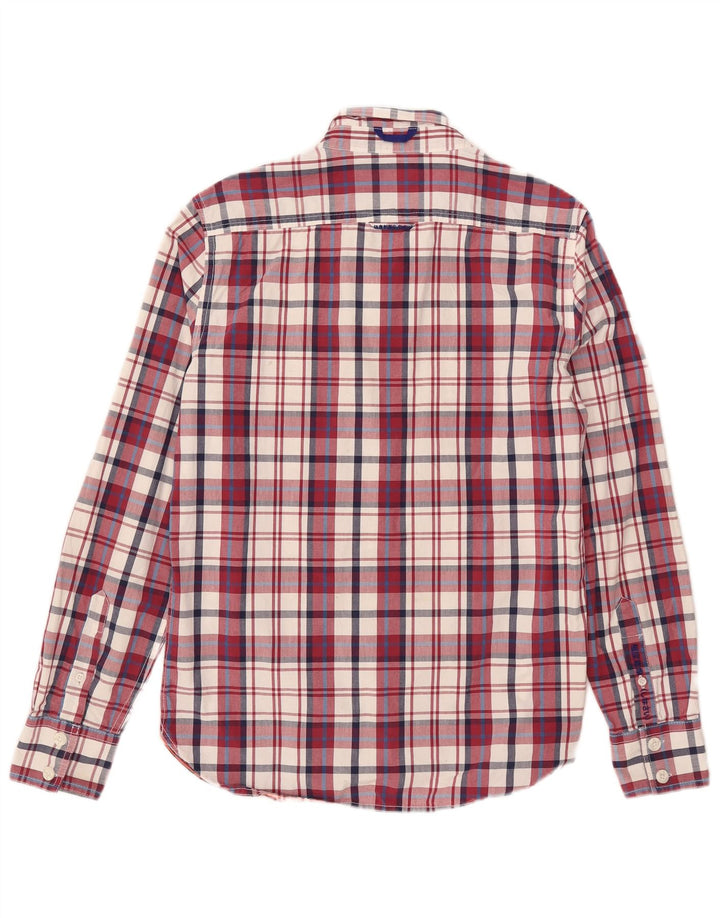 Camisa Superdry para hombre de algodón a cuadros rojos grandes