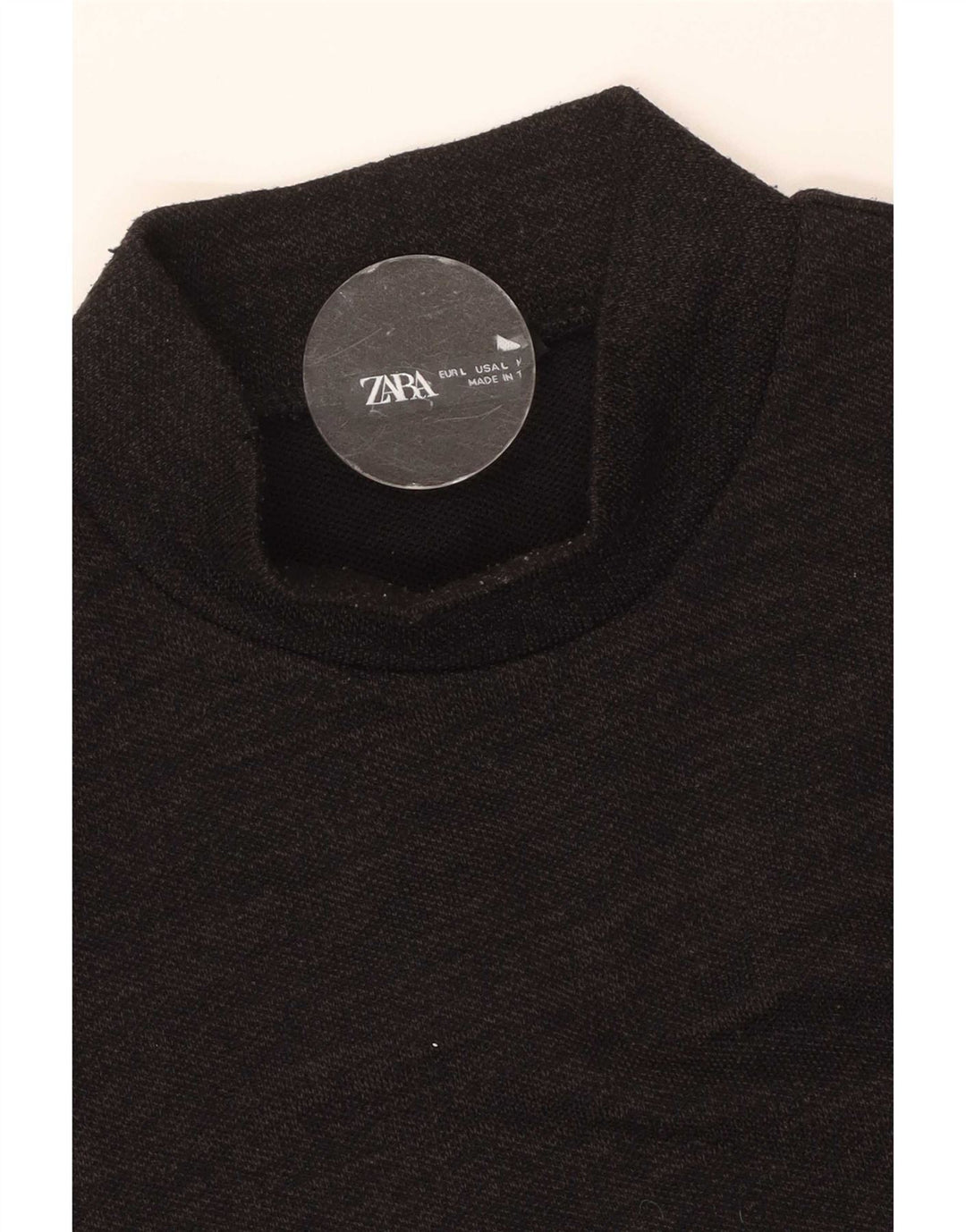 Zara Mujer Chaleco Top Reino Unido 44 Grande Negro Moteado