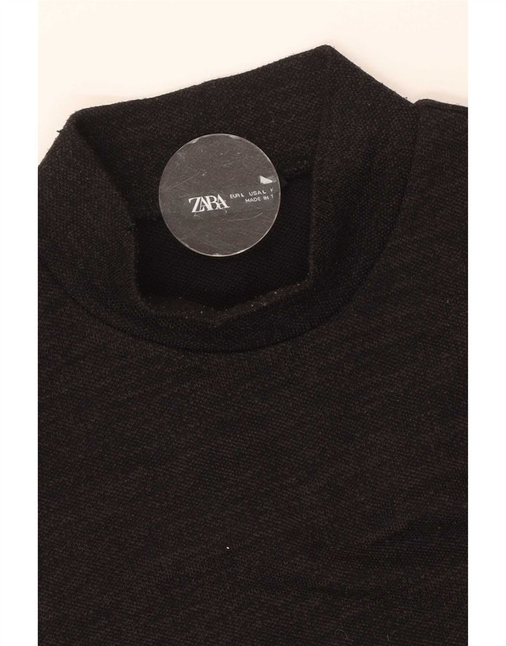 Zara Mujer Chaleco Top Reino Unido 44 Grande Negro Moteado