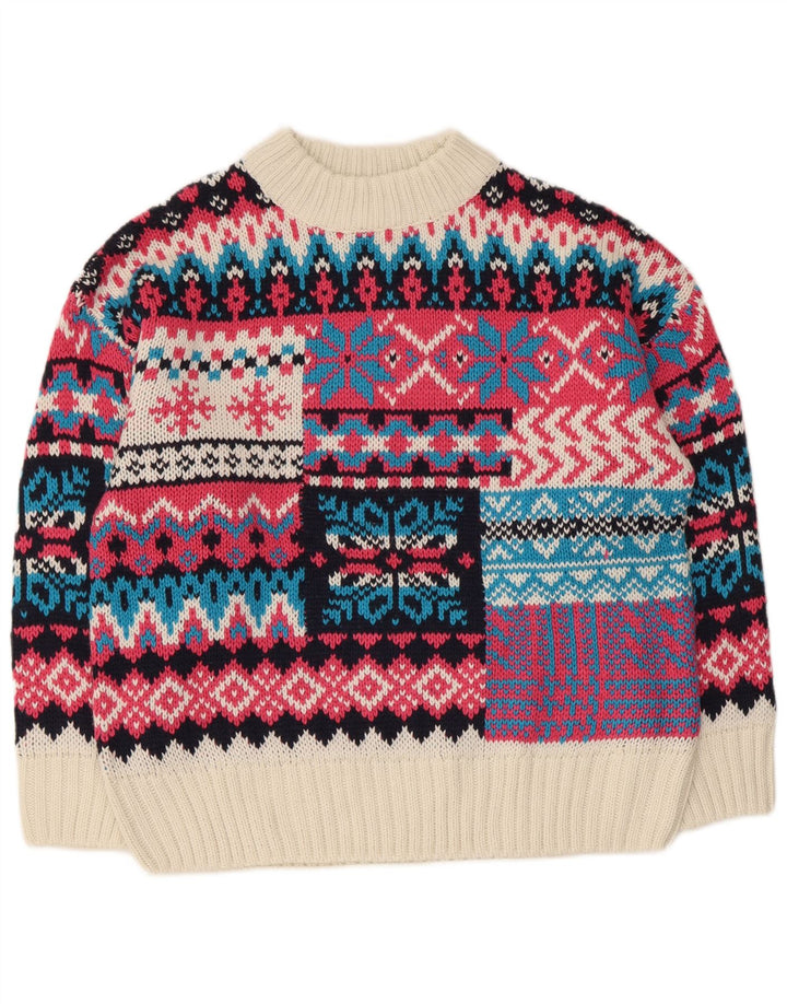 Piombo Jersey con cuello alto para mujer, talla 40, talla grande, multicolor