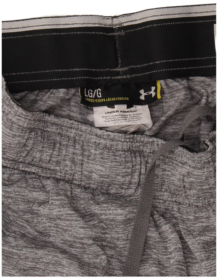 UNDER ARMOUR Pantalones cortos deportivos para hombre Poliéster con bloques de color gris grande