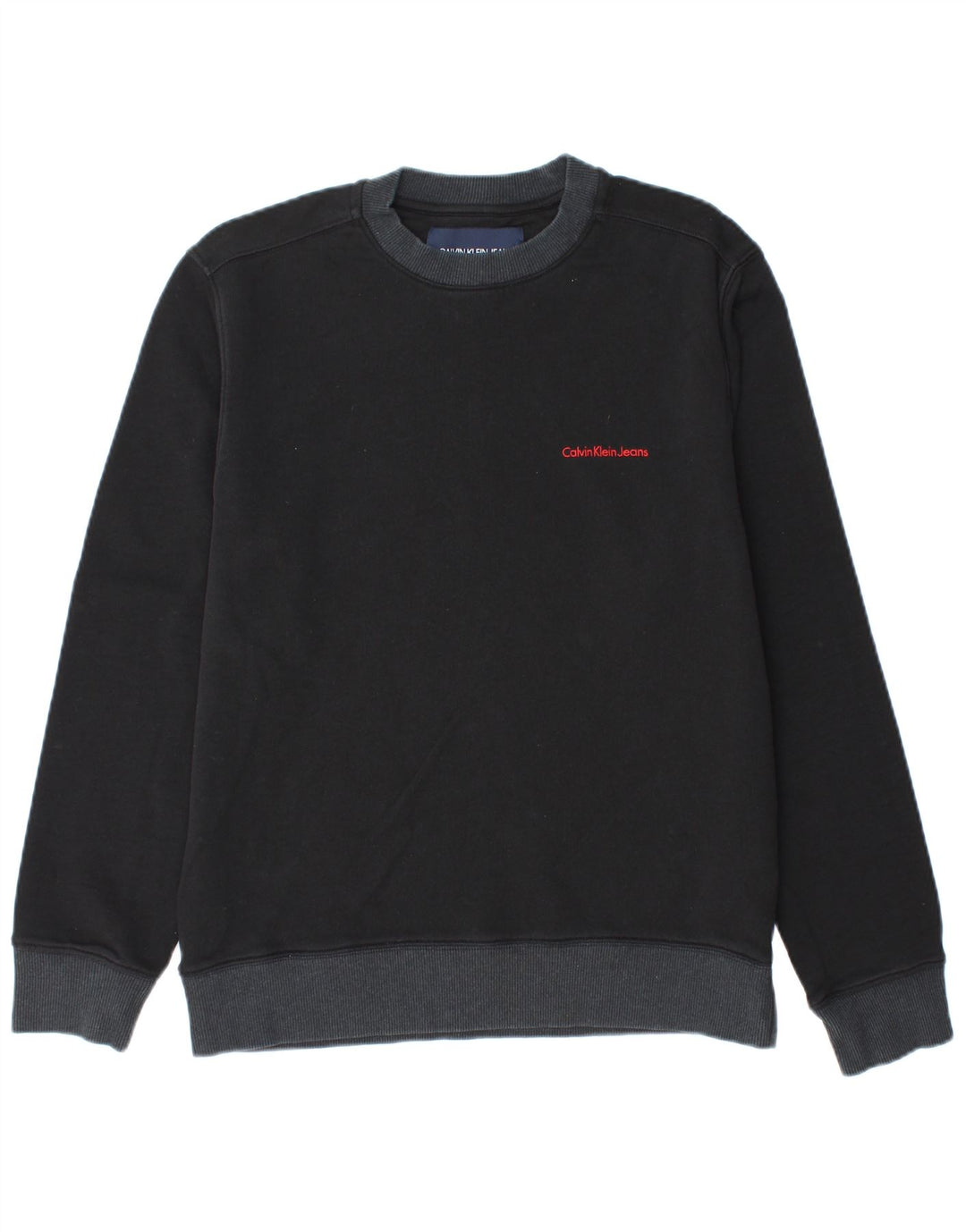 CALVIN KLEIN JEANS Sudadera para hombre Jumper Medium Negro Algodón