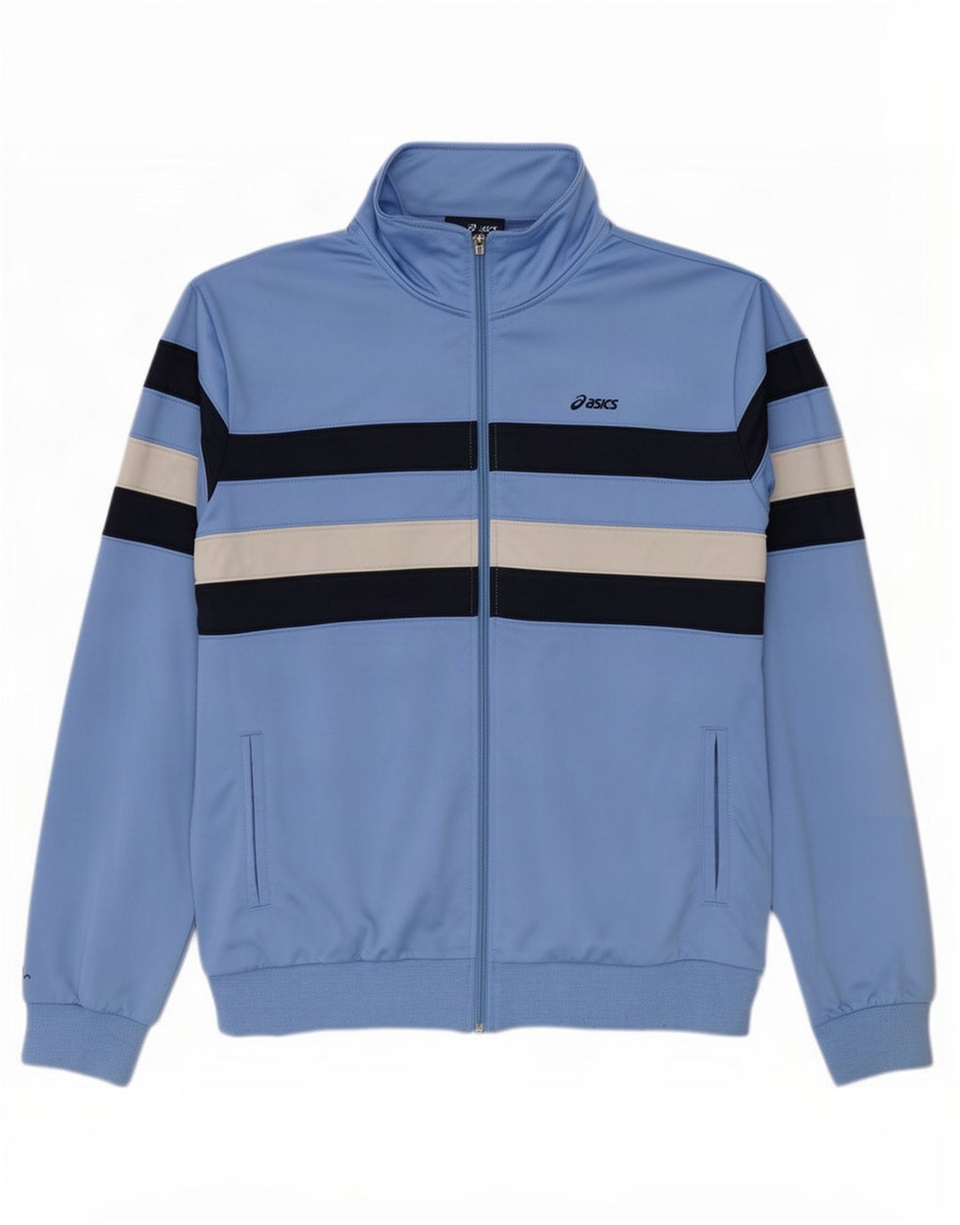 Asics Hombre Chándal Top Jacket XL Azul Colorblock Poliéster