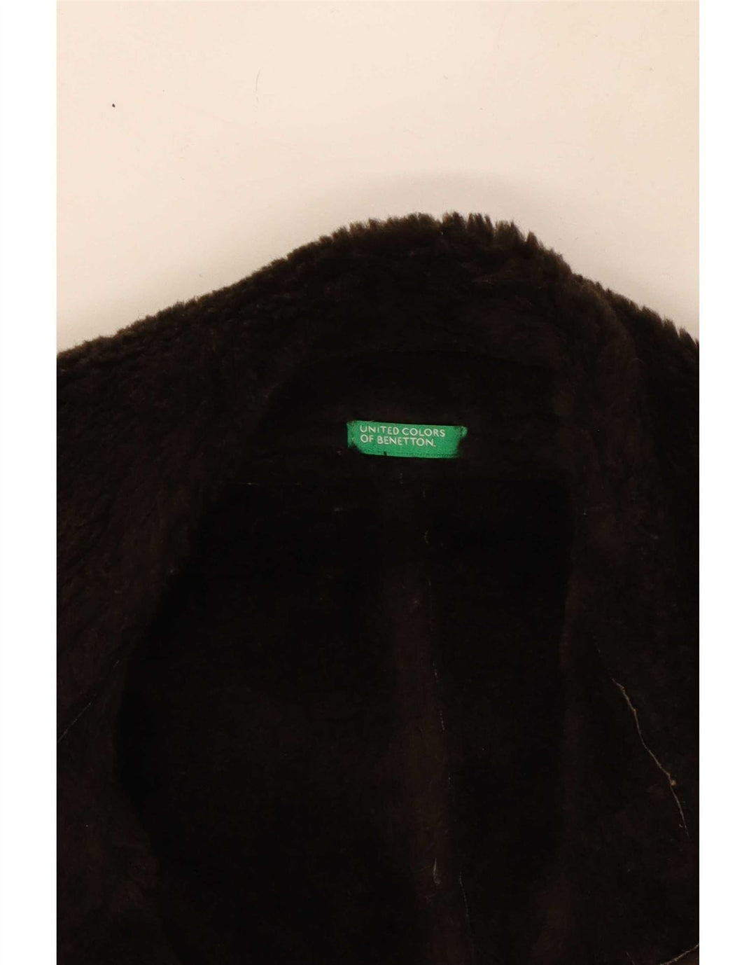 Benetton Chaqueta Sherpa IT 46 Large Marrón Acrílico