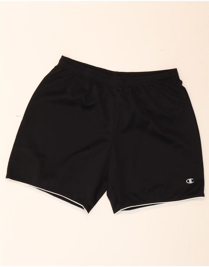 Champion - Pantalones cortos deportivos para hombre, talla grande, color negro