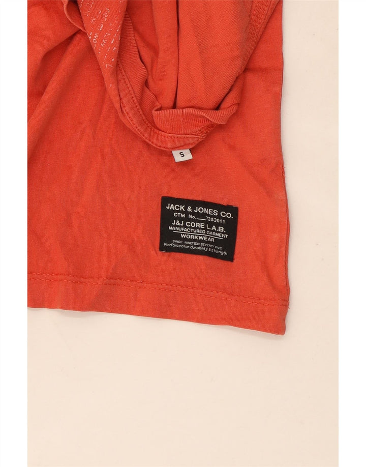 Jack & Jones Hombre Camiseta Gráfica Top Small Rojo Algodón