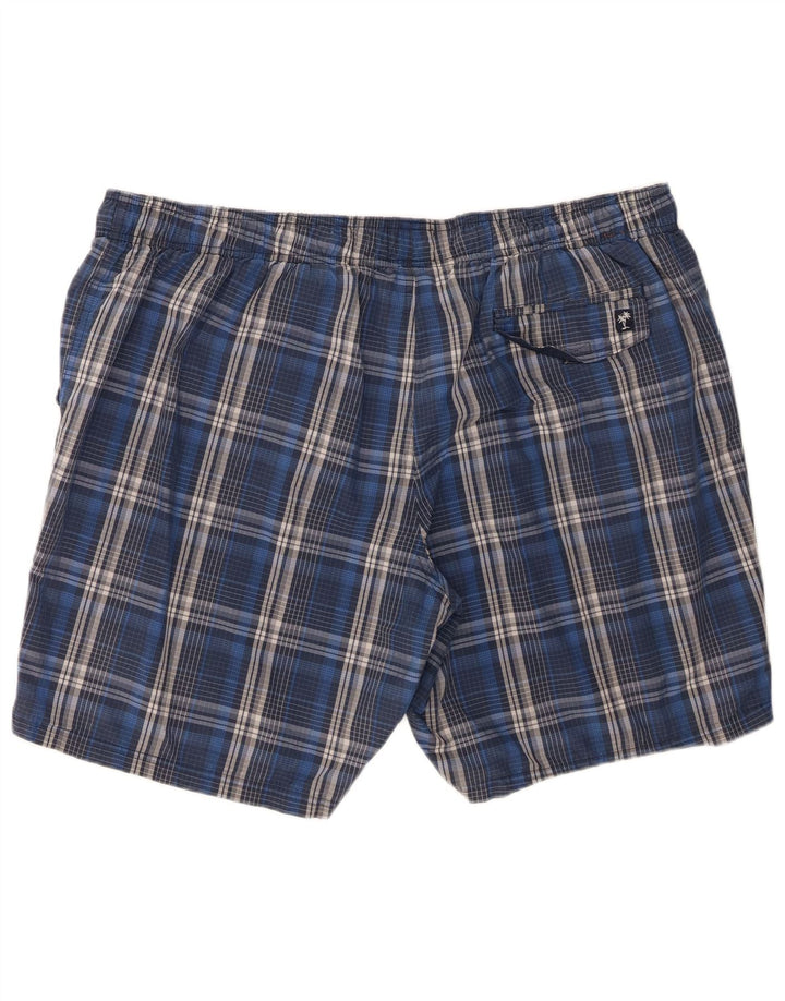 Marks & Spencer - Bañador para hombre, talla 2XL, algodón a cuadros azules