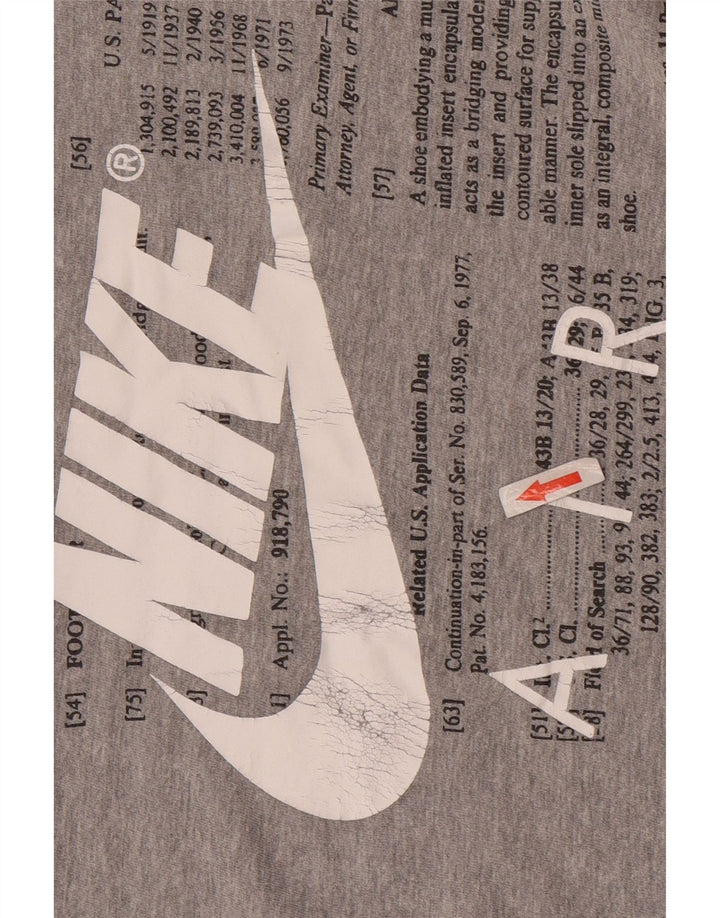 Nike Camiseta gráfica para hombre Top UK 39/41 Algodón gris medio