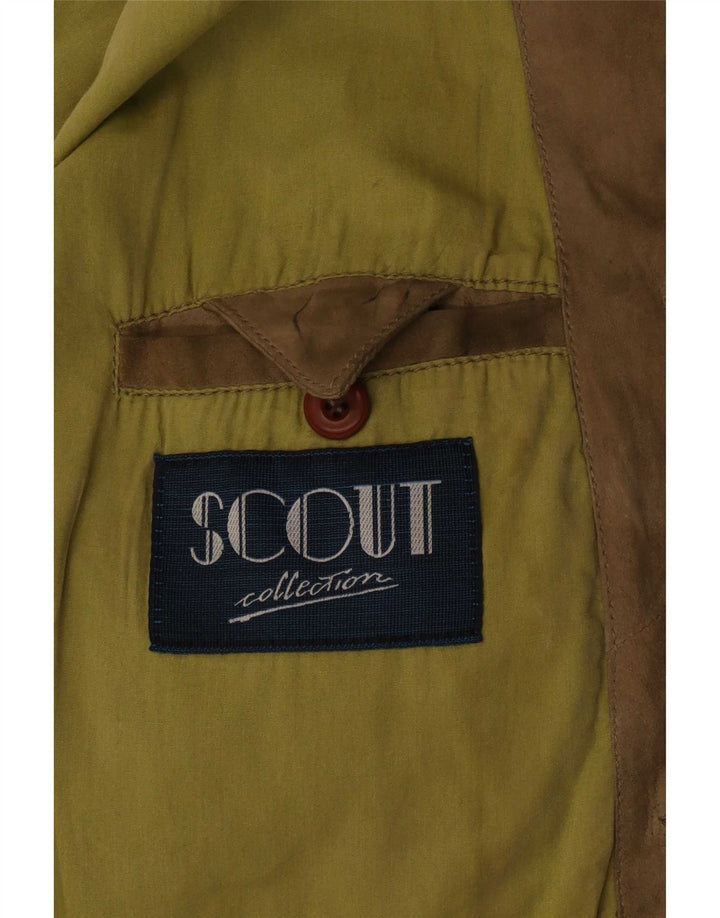 Chaqueta bomber de ante para hombre Scout UK 40 Large Green