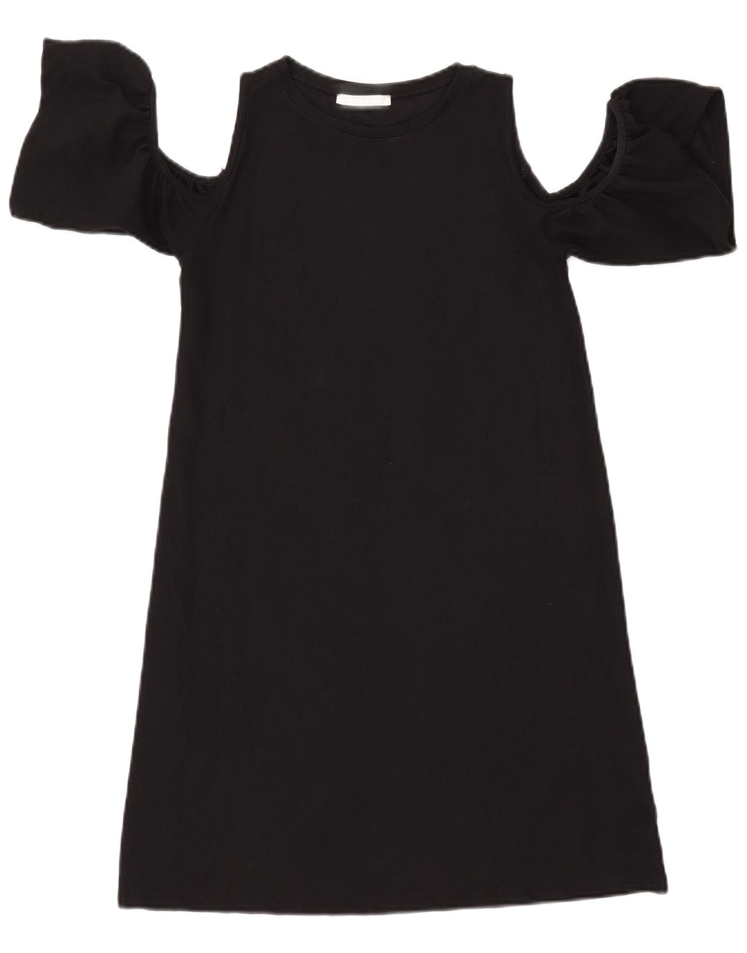ZARA Vestido Trafaluc con Hombros Descubiertos para Mujer UK 8 Small Negro