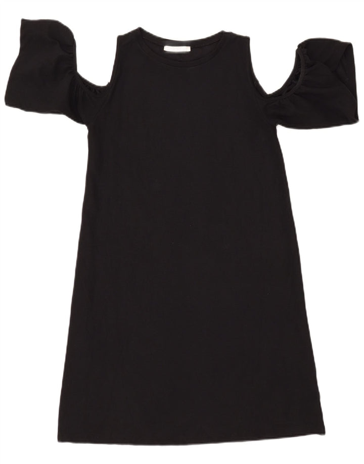 ZARA Vestido Trafaluc con Hombros Descubiertos para Mujer UK 8 Small Negro