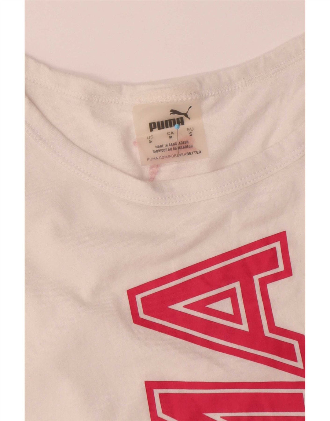 Puma - Chaleco gráfico extragrande para mujer, talla 10, algodón blanco pequeño
