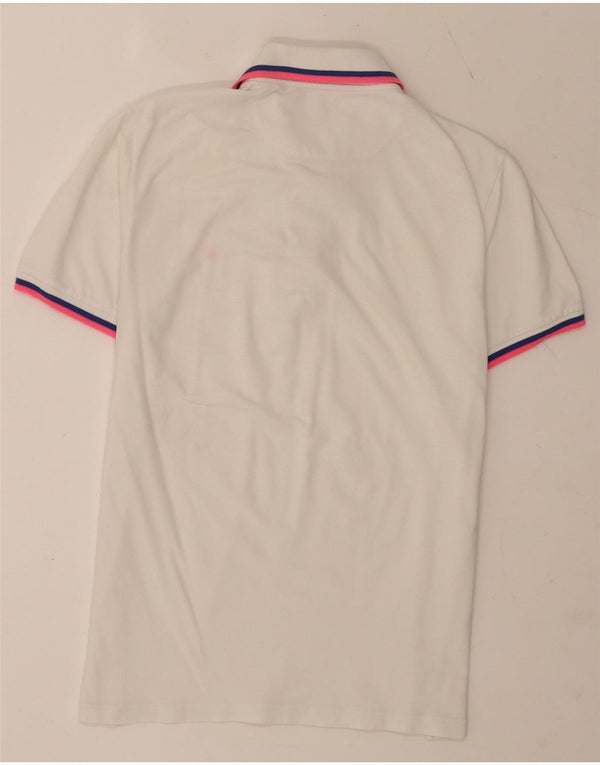 Brooksfield Polo de corte slim para hombre IT 50 Medium White Colorblock