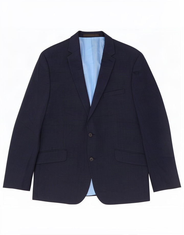 Marks & Spencer Chaqueta tipo blazer de 2 botones para hombre UK 42 Large Lana azul marino