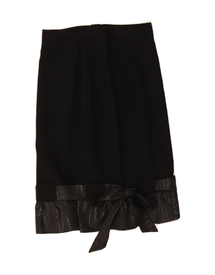 EMMEGI Womens Straight Skirt IT 44 Medium W28 Black Colourblock Vintage Emmegi and Second-Hand Emmegi from Messina Hembry 