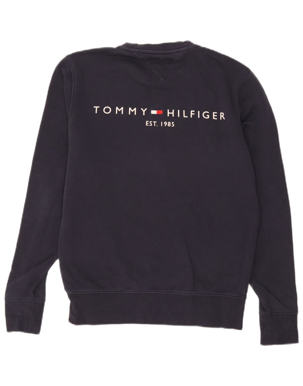 Tommy Hilfiger Mens Sweatshirt Jumper Medium Navy Blue Cotton