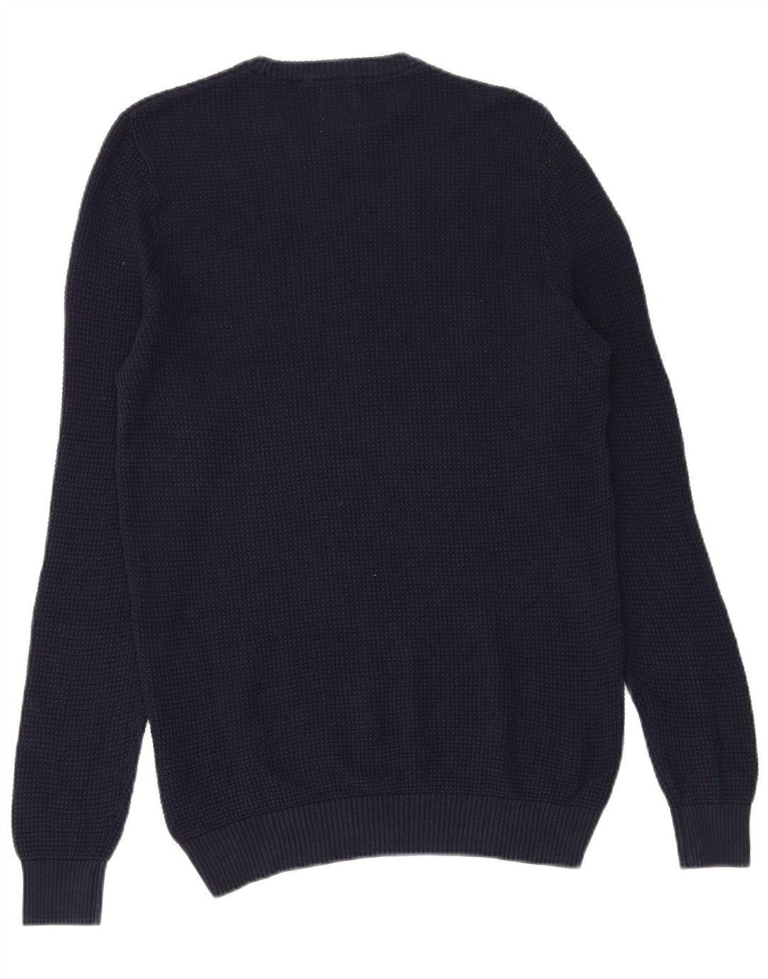 Zara Hombre Jersey Cuello Redondo Jersey Medio Azul Marino Algodón