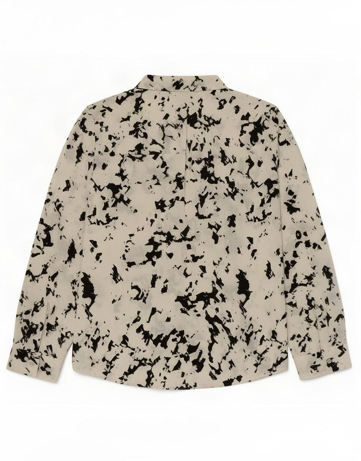 Calvin Klein Blusa con patrón abstracto para mujer UK 46 Grande Blanco